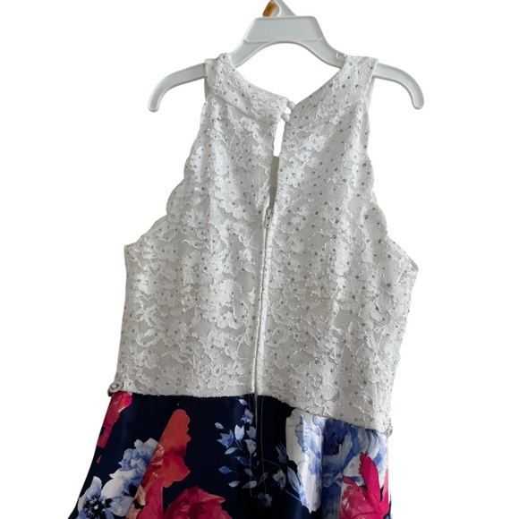 Speechless High Low Floral Dress Lace Embellished Sleeveless Girls 10-12 - Picture 5 of 10
